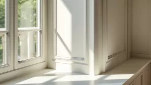 Wykończenie paneli przy oknie tarasowym